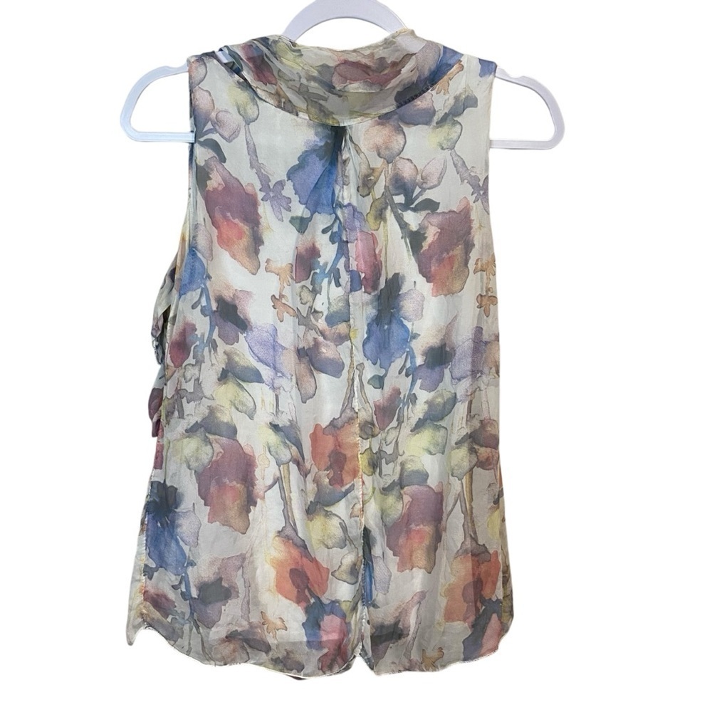 Luisa Ricci - Silk Tie Front Sleeveless Blouse - S - Italy - Picture 3 of 7